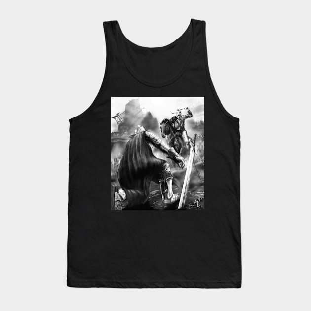 Fight or flight in greyscale Tank Top by AndyJamesMcCann